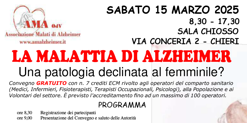 Malattia di Alzheimer - Una patologia declinata al femminile?